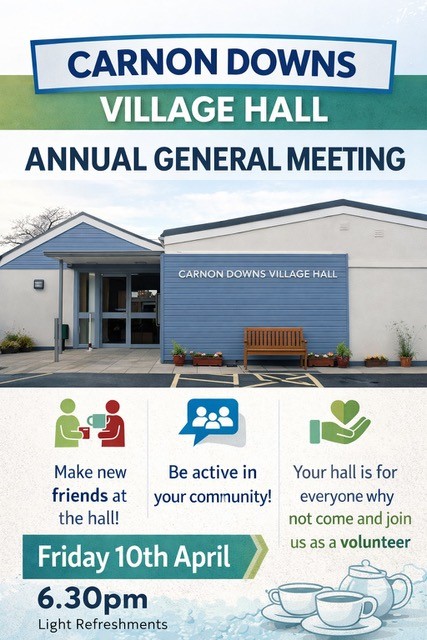 Carnon Downs Village Hall Annual General Meeting